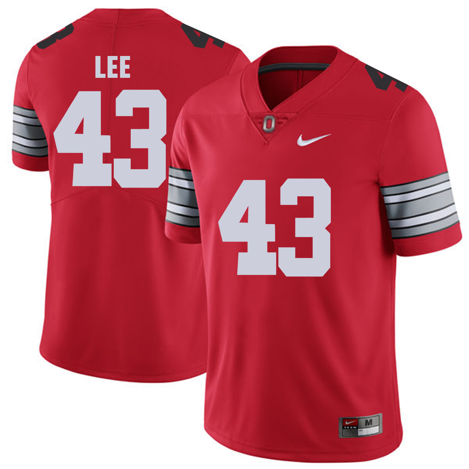 Men Ohio State 43 Lee Red Customized NCAA Jerseys